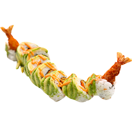 Dragon roll tempura crevette